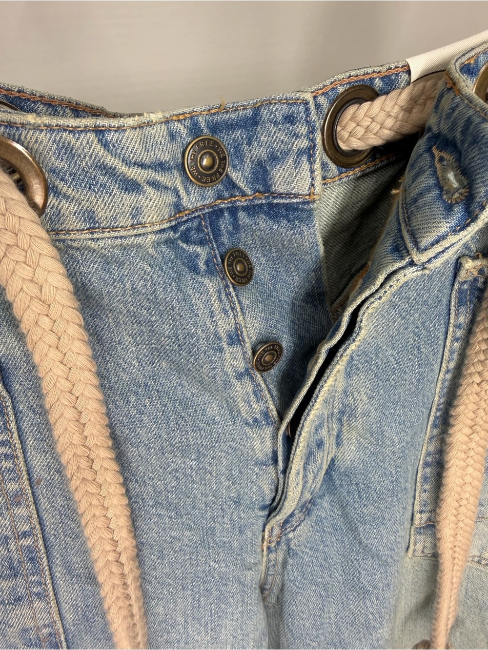 NWOT Free People We The Free Moxie Pull-on Barrel Jeans / Union Blue - Picture 7 of 14